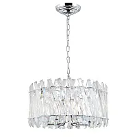 Люстра подвесная Ингвар CL334261 Citilux прозрачная на 6 ламп, основание хром в стиле классический Люстра подвесная Ингвар CL334261 Citilux прозрачная на 6 ламп, основание хром в стиле классический